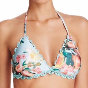 Becca High Tea Garden Floral Triangle Bikini Top